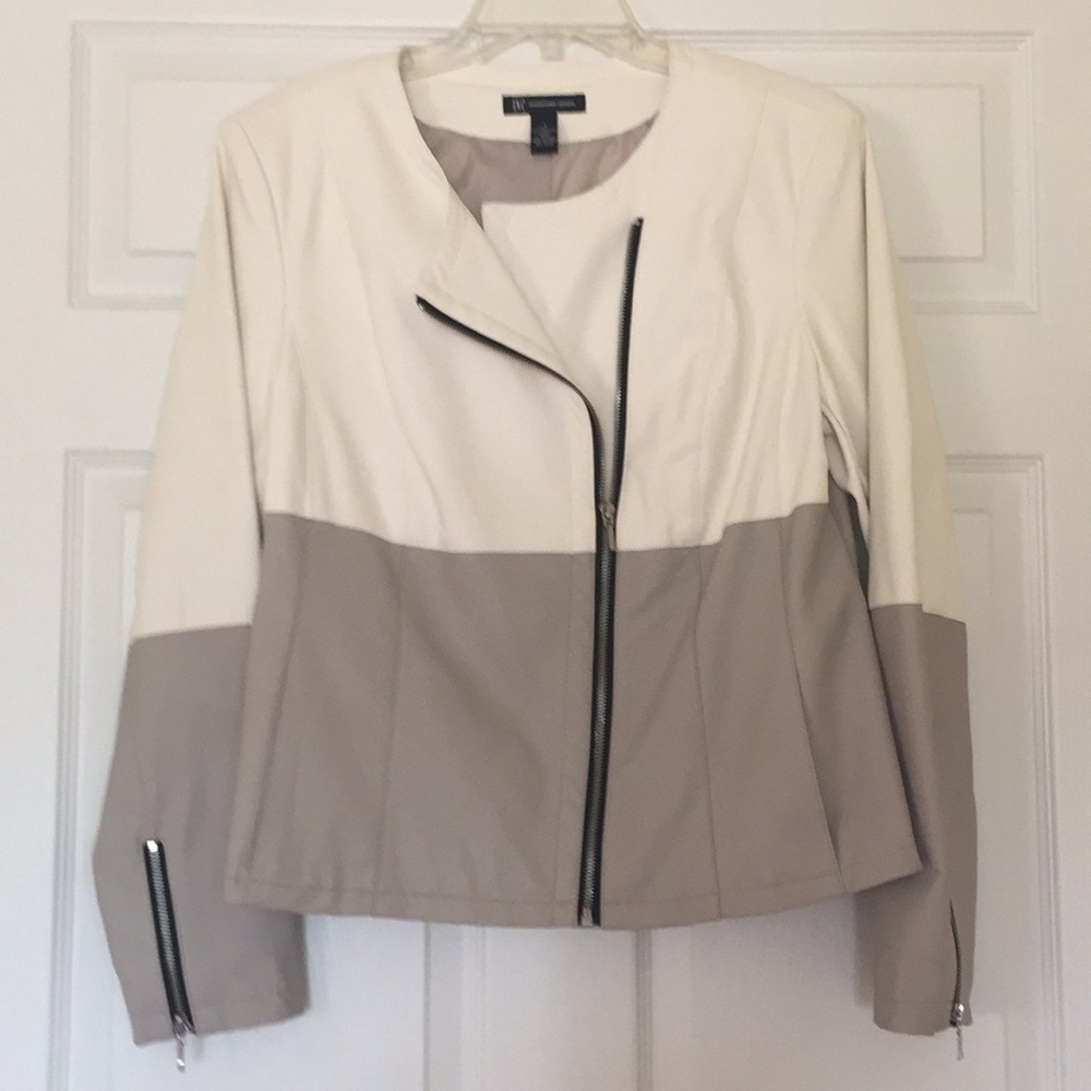 INC faux leather jacket